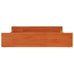 vidaXL Tiroirs de lit 2 Pièces cire marron bois de pin massif