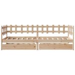 vidaXL Lit de jour avec tiroirs sans matelas 90x190 cm bois massif