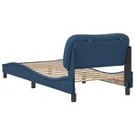 vidaXL Cadre de lit sans matelas Hvar bleu 90x200 cm tissu
