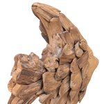 vidaXL Sculpture de poisson teck 40x12x57 cm