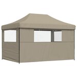 vidaXL Tente de fête 279 x 410 x 315 cm Taupe Tissu Oxford