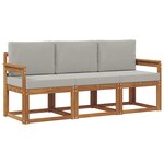 vidaXL Ensemble de canapés d'extérieur 3 pc Gris Naturel et Clair
