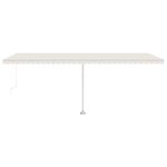 vidaXL Auvent manuel rétractable sur pied 600x300 cm Crème