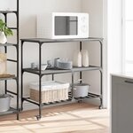 vidaXL Chariot de cuisine sonoma gris 100x50x95 cm bois d'ingénierie