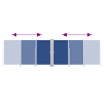 vidaXL Auvent latéral rétractable Bleu 160 x 600 cm