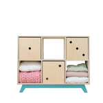Meuble de rangement NABOSKY turquoise 2x3