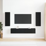 Ensemble de meubles TV vidaXL 4 pièces mural chêne noir en bois