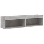 vidaXL Meubles TV avec lumières LED 2 Pièces gris béton 60x30x30 cm