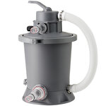 Tectake Piscine tubulaire ronde MERINA + bache, échelle et autres accessoires