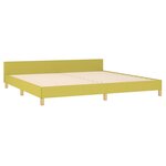vidaXL Cadre de lit avec tête de lit Vert 200x200 cm Tissu