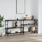 vidaXL Table console chêne marron 180x29x76 5 cm bois d'ingénierie