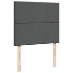 vidaXL Cadre de lit ottoman avec matelas gris foncé 120x200cm tissu