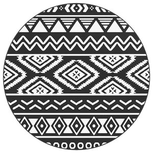 vidaXL Tapis d'extérieur ARAKIL noir Ø120 cm PP