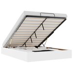 vidaXL Cadre de lit ottoman sans matelas blanc 140x200 cm similicuir