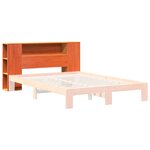 vidaXL Tête de lit avec rangement cire marron 135cm bois massif de pin