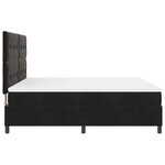 vidaXL Lit à ressort LED avec matelas Noir 180 x 200 cm tissu