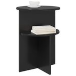 vidaXL Table d'appoint Chêne noir Ø 39 5 x 55 cm Bois d'ingénierie