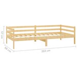 vidaXL Lit de jour sans matelas bois de pin massif 90x200 cm