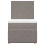 vidaXL Sommier à lattes de lit avec matelas Taupe 100x200 cm Tissu
