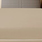 vidaXL Drap-housse Jersey Taupe 140x200 cm Coton