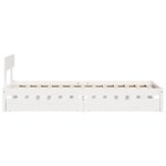 vidaXL Cadre de lit sans matelas blanc 100x200 cm bois de pin massif