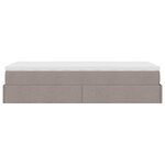 vidaXL Cadre de lit ottoman avec matelas taupe 90x200 cm tissu