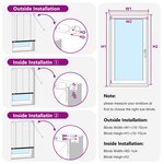 vidaXL Store Vénitien Réglable Marron clair avec motif 213 x 40 cm PVC