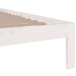 vidaXL Cadre de lit Blanc Bois massif 120x190 cm Petit double