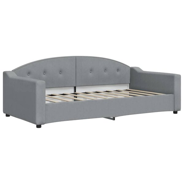 vidaXL Lit de repos gris clair 90x190 cm tissu