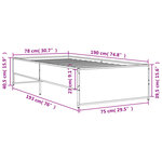 vidaXL Cadre de lit sans matelas chêne sonoma 75x190 cm