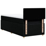 vidaXL Sommier à lattes de lit et matelas Noir 80x200 cm Tissu