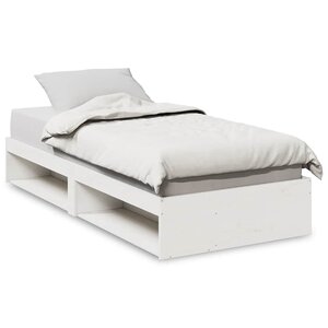 vidaXL Lit de jour sans matelas blanc 100x200 cm bois de pin massif