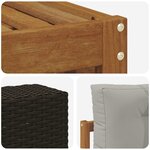 vidaXL Ensemble de canapés d'extérieur 9 Pièces Naturel et gris clair