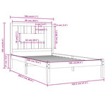 vidaXL Cadre de lit sans matelas marron miel bois massif 100x200 cm