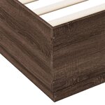 vidaXL Cadre de lit avec lumières LED chêne marron 140x200 cm