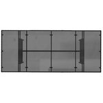 vidaXL Table de jardin dessus en verre noir 190x80x74cm résine tressée