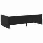 vidaXL Cadre de lit d'angle Autre avec tête de lit Noir 80 x 200 cm
