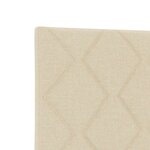 vidaXL Cadre de lit avec tête de lit Crème 80 x 200 cm tissu