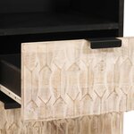 vidaXL Armoire de salle de bain Noir et Blanc 38 x 33 x 160 cm