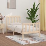 Vidaxl cadre de lit bois solide 90x200 cm