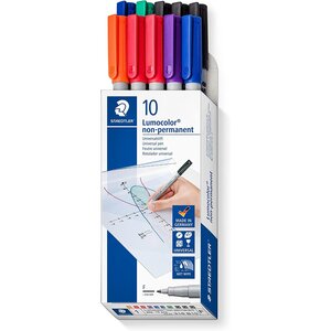 Marqueur non-permanent 316f lumocolor  étui de 10 staedtler