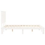vidaXL Cadre de lit sans matelas blanc 140x200 cm bois de pin massif
