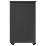vidaXL Cabinet roulant Gris 34 x 39 x 65 5 cm Pin massif