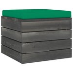 vidaXL Salon palette de jardin 4 Pièces avec coussins Bois de pin massif