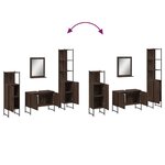 vidaXL Ensemble d'armoires de salle de bain 4 Pièces chêne marron