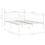 vidaXL Cadre de lit sans matelas avec sommier à lattes métal 120x200cm