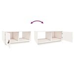vidaXL Table basse Blanc 80x50x35 5 cm Bois massif de pin