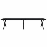 vidaXL Lit de camping pliant Noir Tissu Oxford