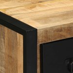 vidaXL Table de chevet 40x35x40 cm bois massif de manguier brut