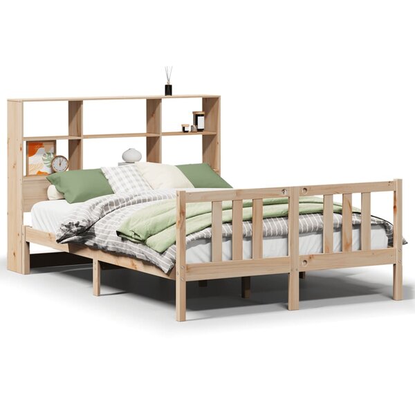 vidaXL Lit bibliothèque sans matelas 120x200 cm bois de pin massif